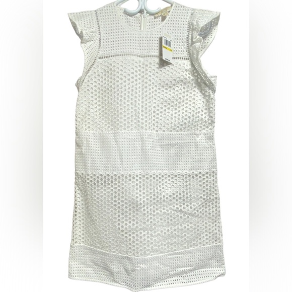 Michael Kors White Eyelet Mini Dress - Picture 2 of 13
